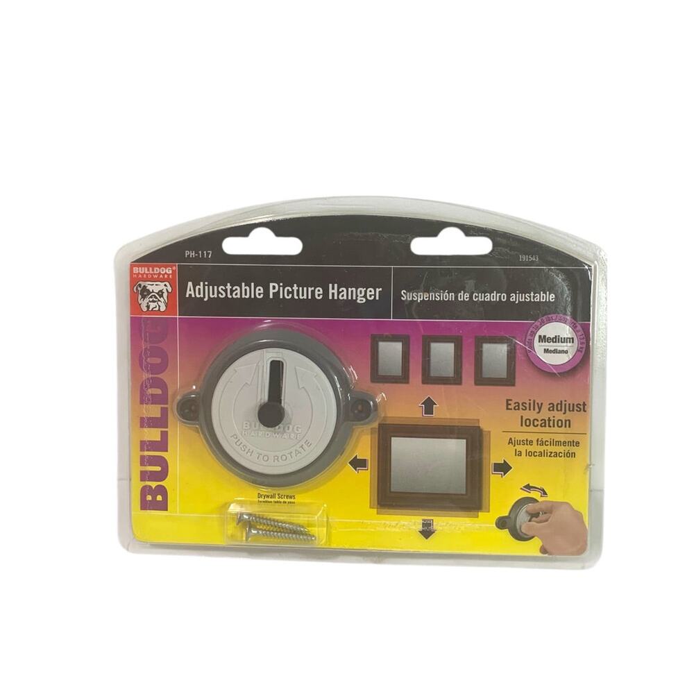 Bulldog Hardware Adjustable Picture Hanger PH-117 Medium Up to 30 lbs